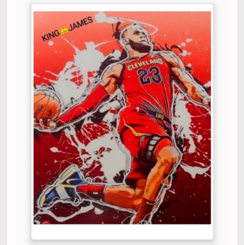 NEW! LEBRON JAMES SELF-CREATED 8.5x11 ULTRA PREMIUM GLOSSY BASKETBALL ART POSTER